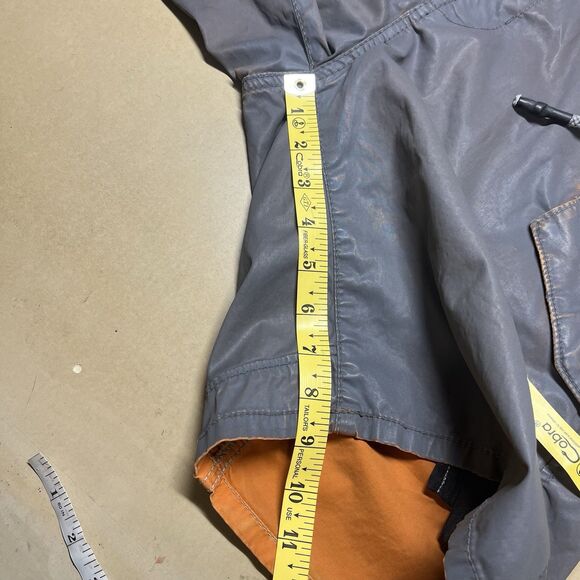 Stellson Mens Waxed Cargo Shorts Size L Gray Orange Acid Wash Switzerland Grunge - Picture 14 of 14